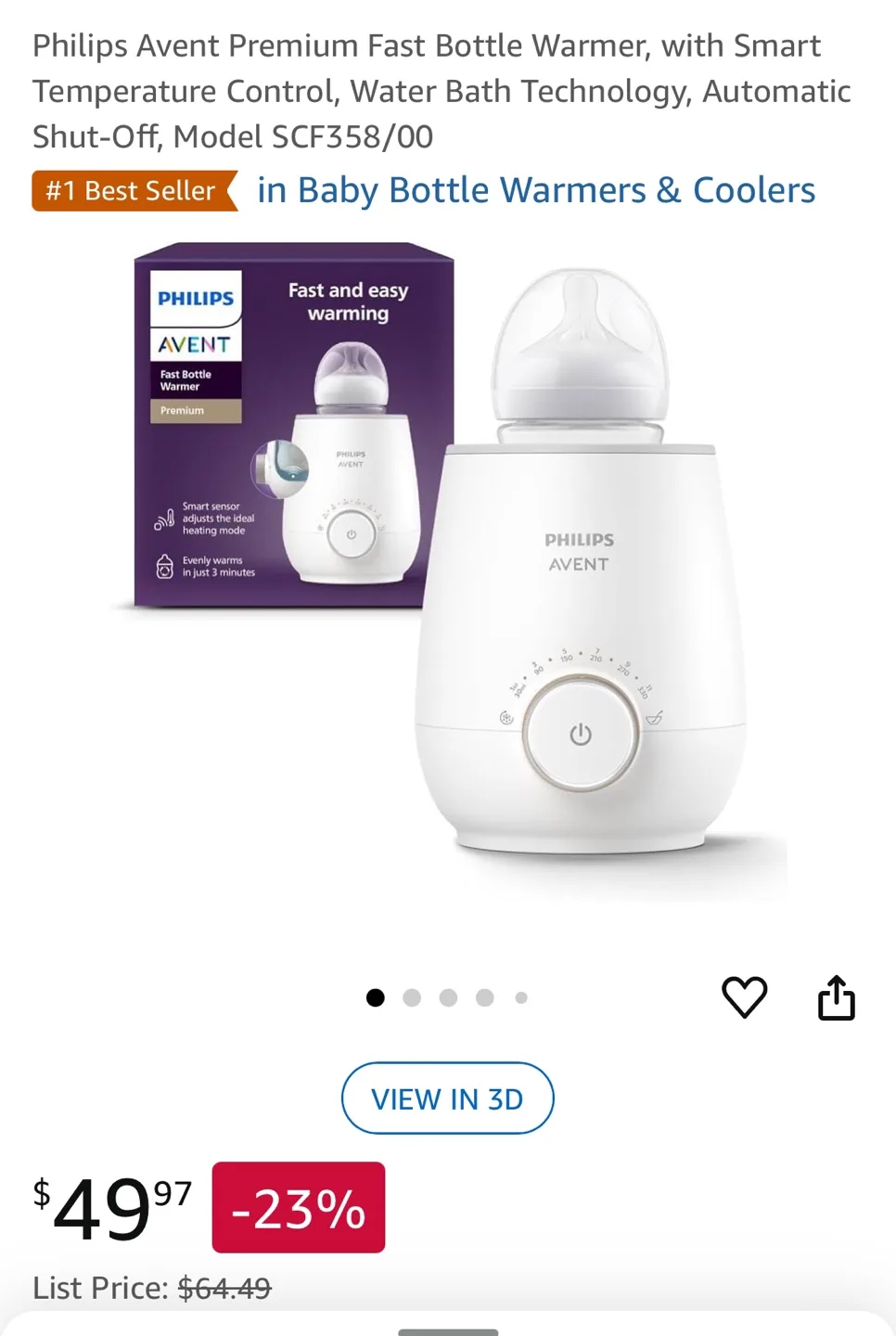 Philips Avent SCF355/00 Bottle Warmer image indicator(6)