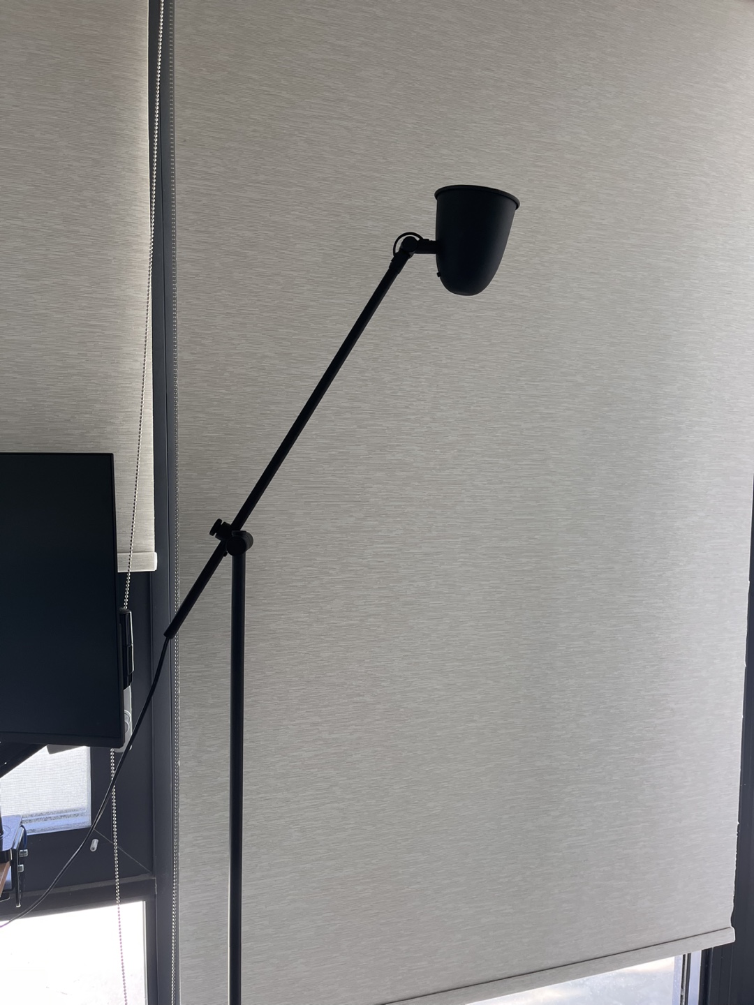 IKEA Black Floor Lamp - Adjustable