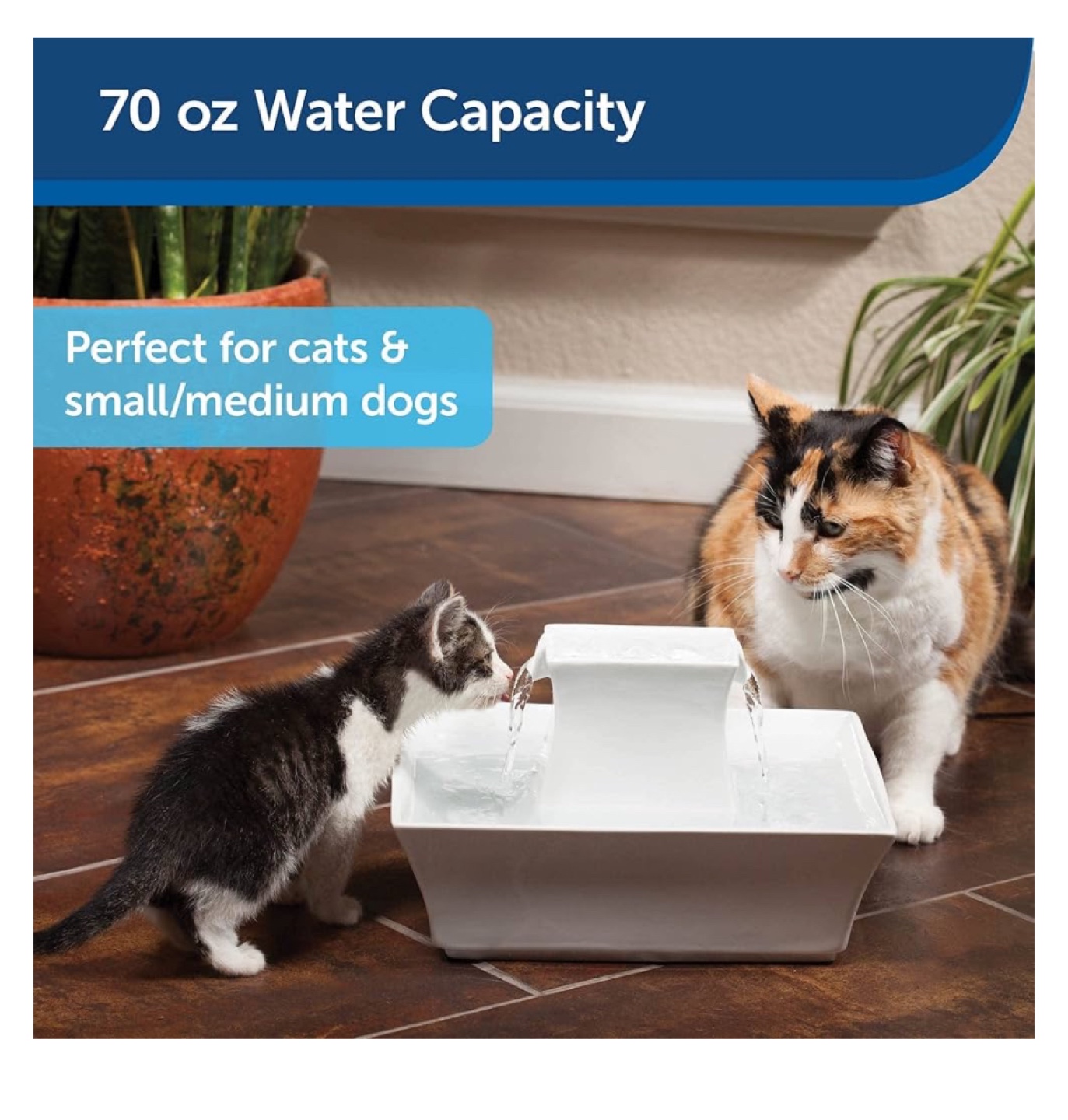 Cat and Dog Water Fountain (PetSafe Drinkwell Ceramic Pagoda) - photo 4