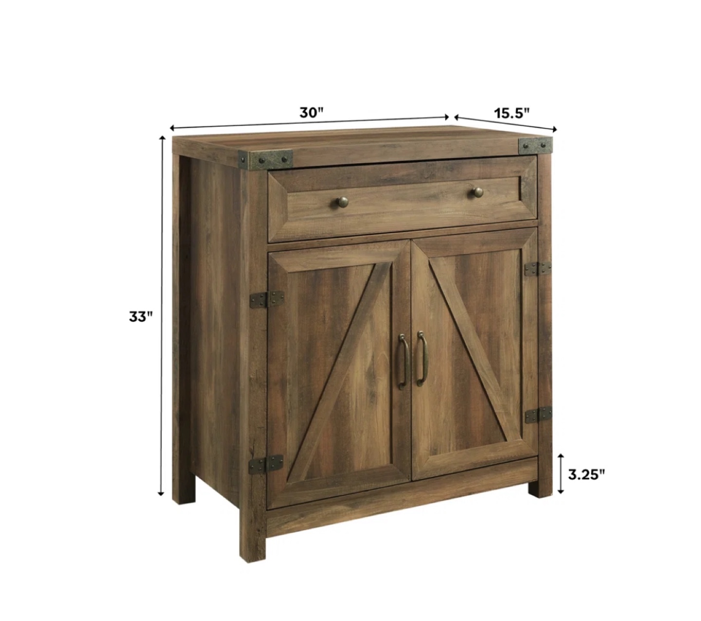 Wooden Storage Cabinet with Barn Door