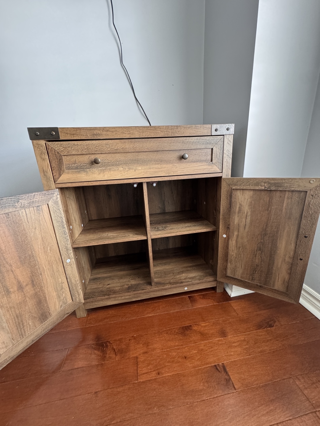 Wooden Storage Cabinet with Barn Door - photo 4