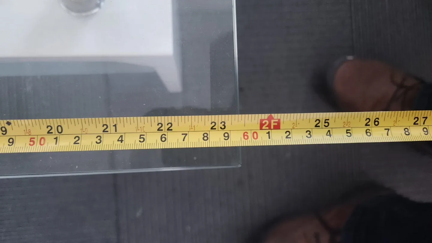 Modern Glass Top Coffee Table with Shelf - White image indicator(5)