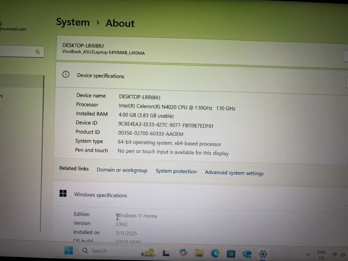 ASUS Laptop L410M image indicator(7)