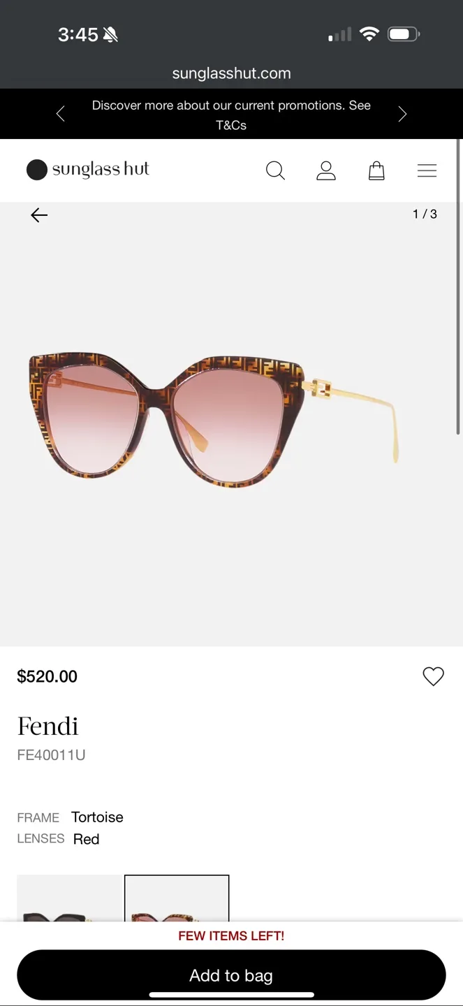 FENDI Brown Cat Eye Ladies Sunglasses FE40047I 55H. image indicator(10)