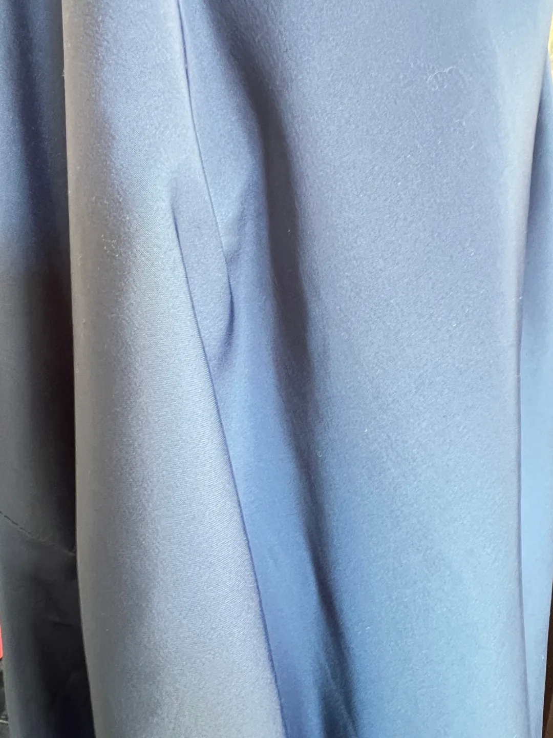 Men's Dark Blue Long Sleeve Silky Button-Down Shirt image indicator(8)