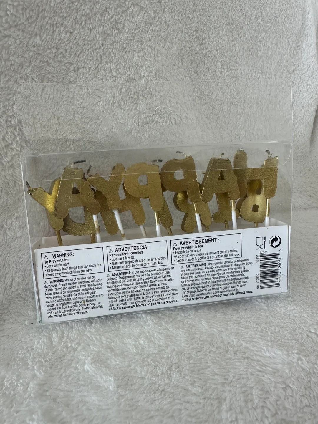 Gold Happy Birthday Candles image indicator(3)