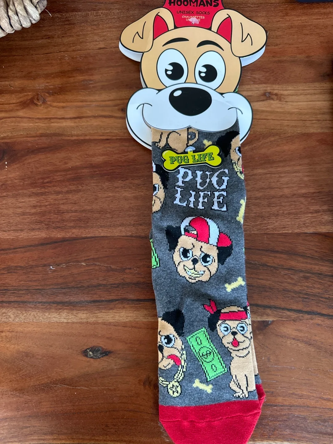 Hoomans Pug Life Socks - One Size Unisex image indicator(2)