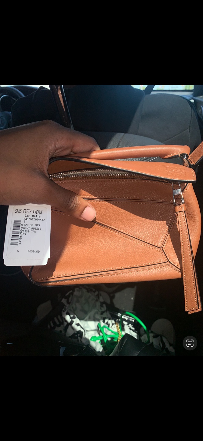 Loewe Mini Puzzle Bag Tan Leather - photo 2