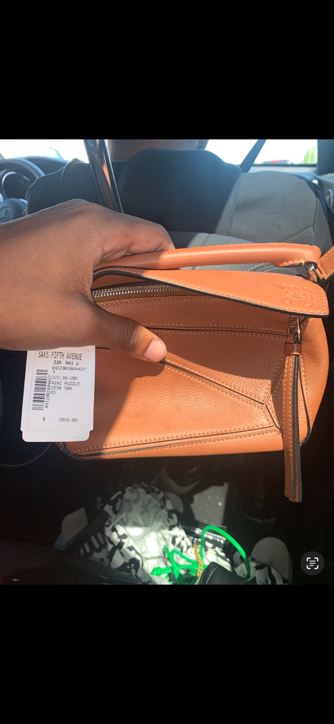 Loewe Mini Puzzle Bag Tan Leather