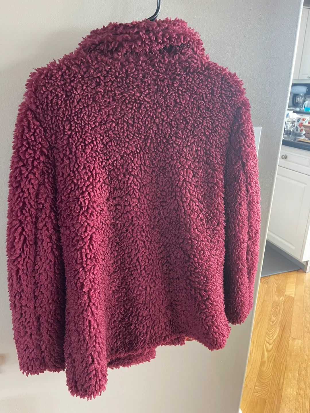 Burgundy Talie Teddy Coat image indicator(2)