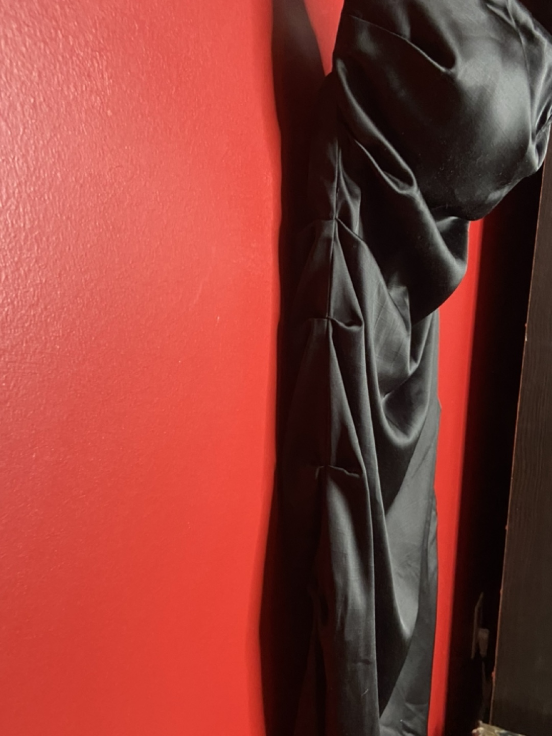 Le chateau Black Strapless Satin Midi Dress - photo 3