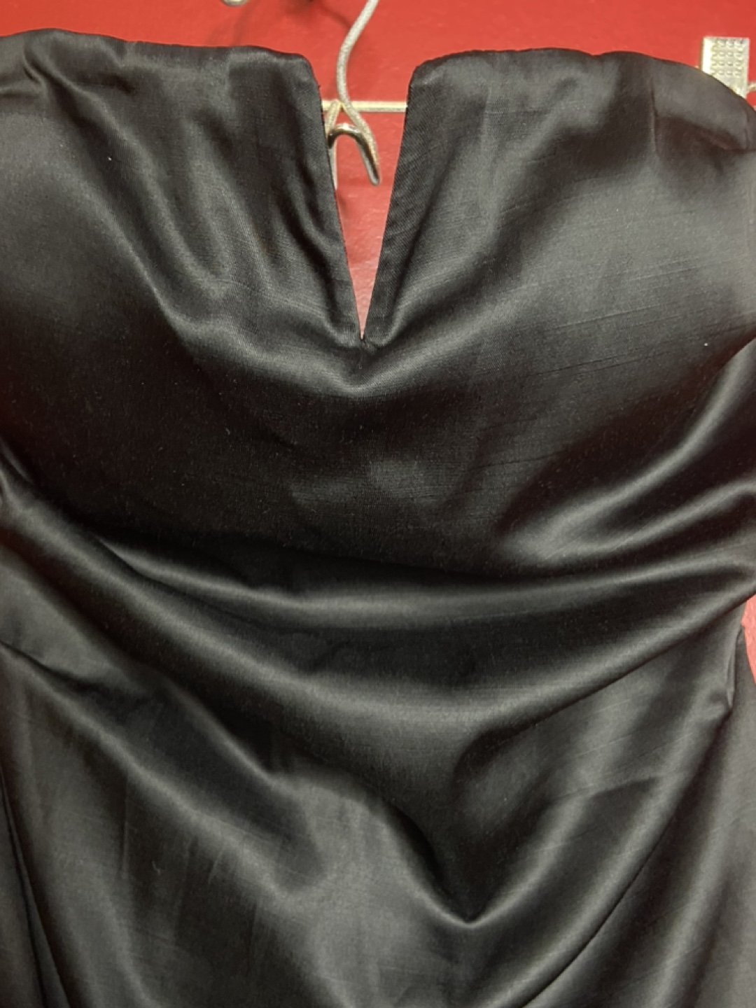 Le chateau Black Strapless Satin Midi Dress - photo 4