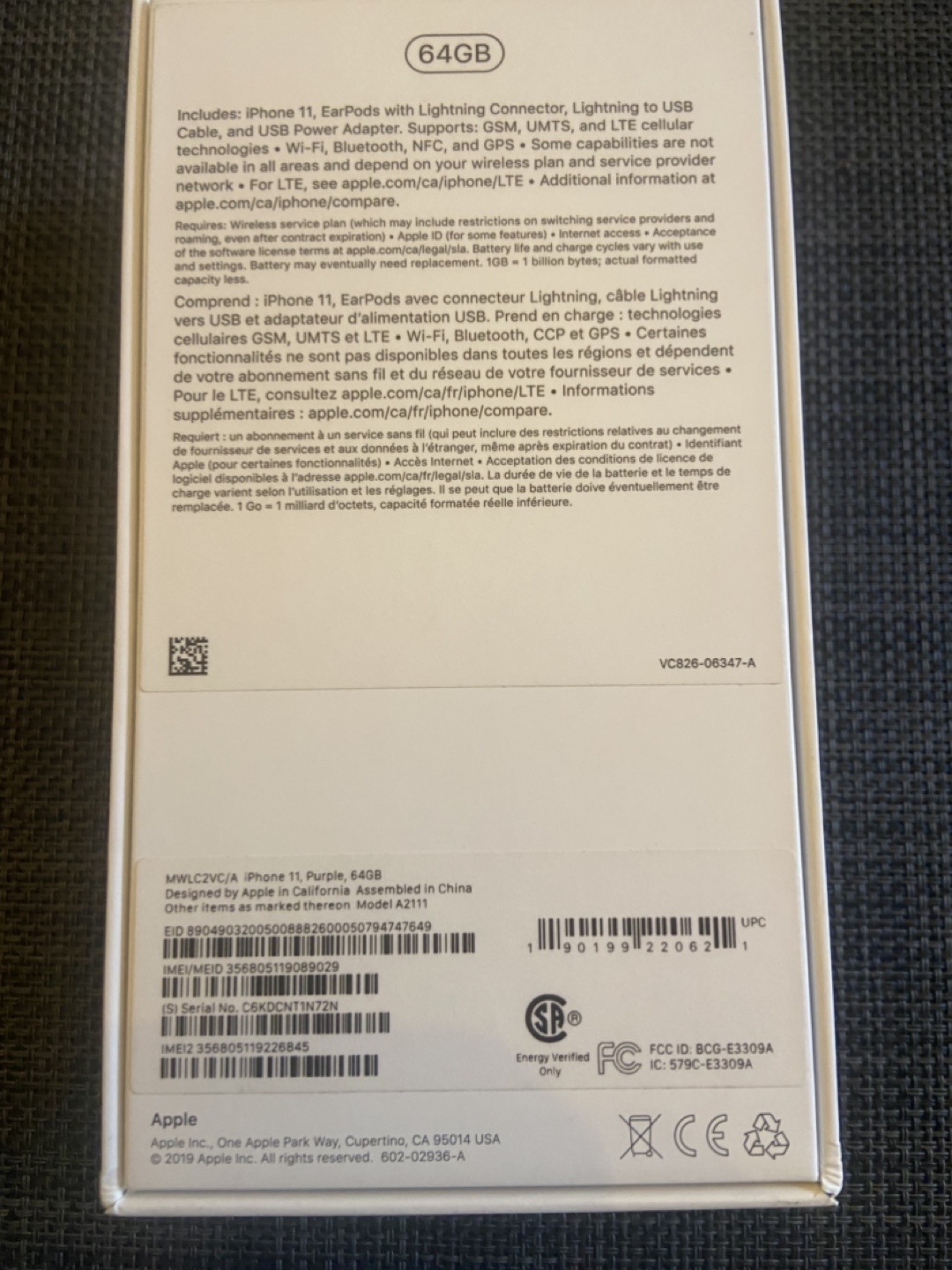 iPhone 11 64GB Purple - Like New with Case - photo 3