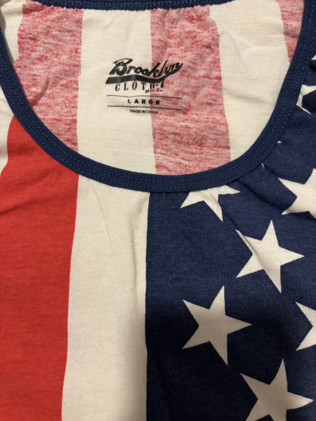 Men's Large Brooklyn Cloth American Flag Tank Top - photo 2