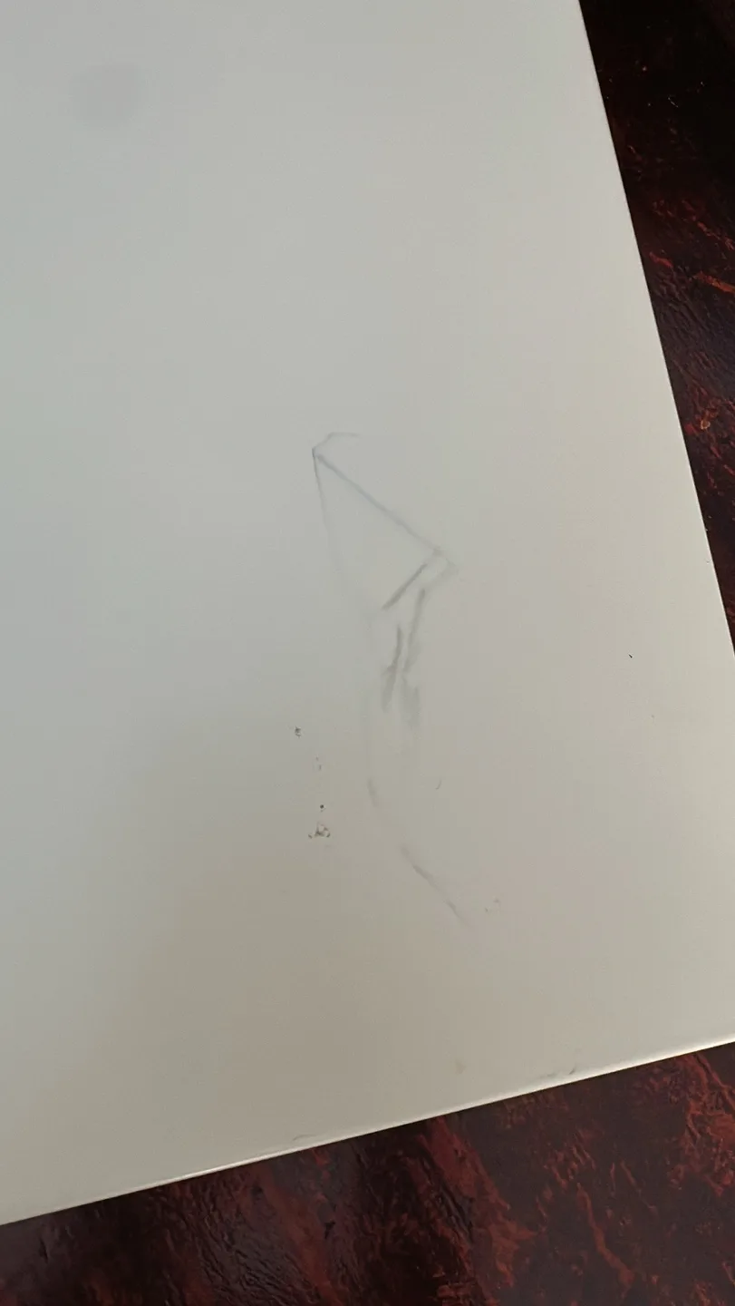 (used) IKEA - white monitor stand with drawer image indicator(5)