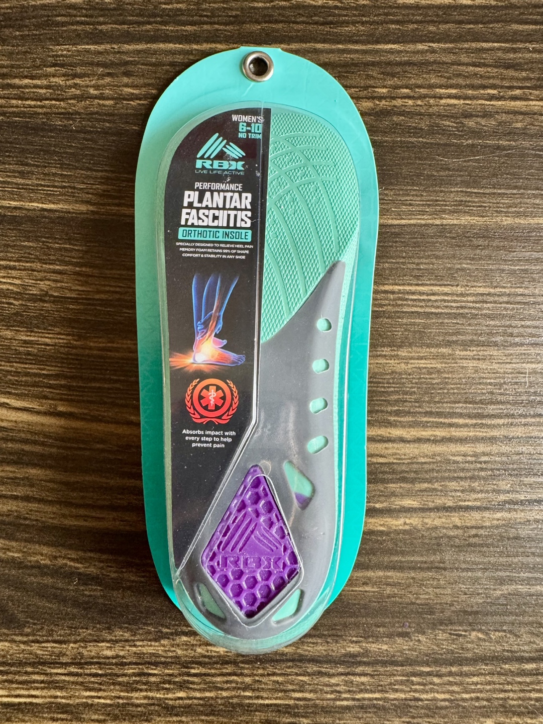 🆕RBX Plantar Fasciitis Orthotic Insoles - Women's 6-10