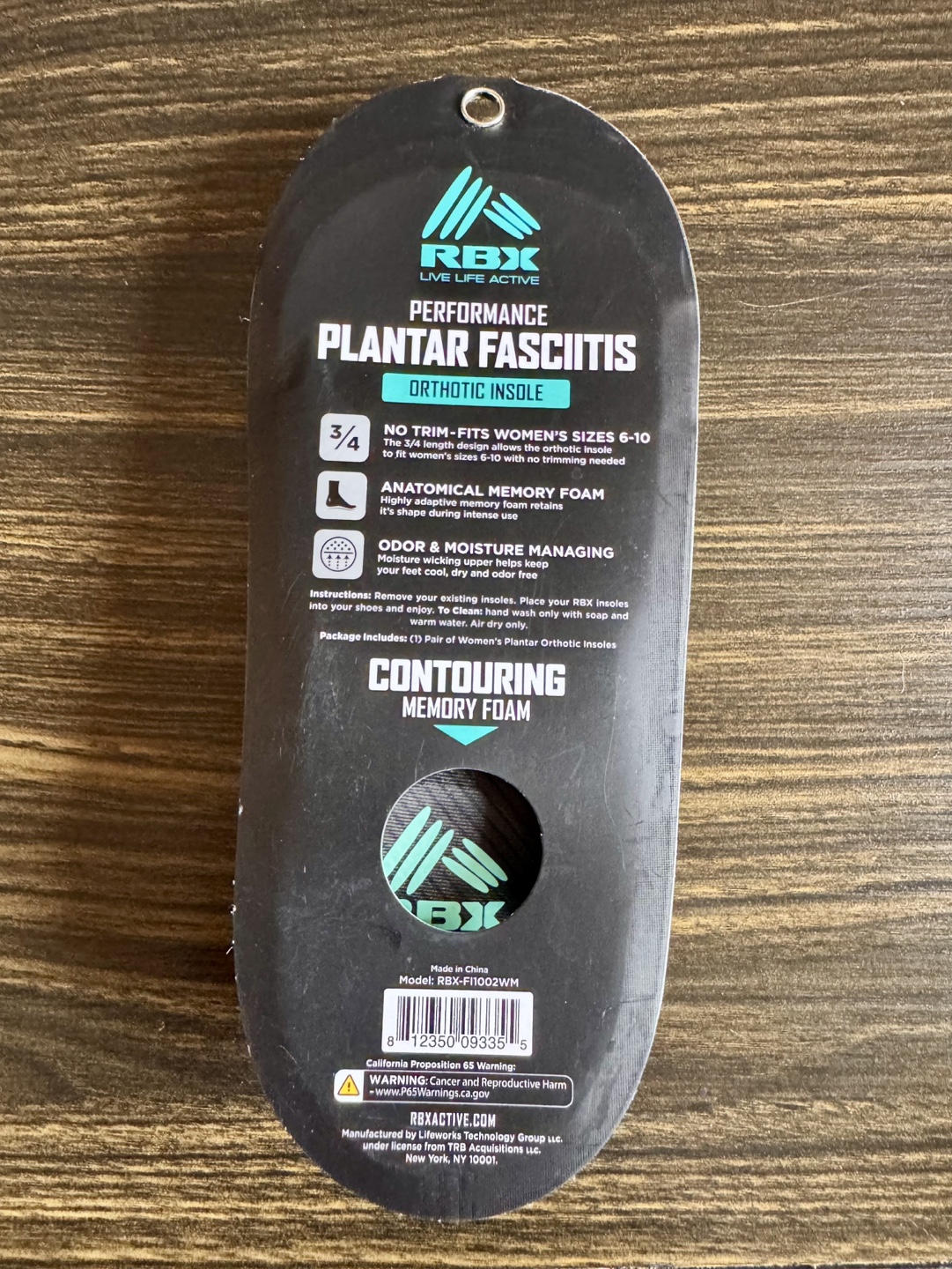 🆕RBX Plantar Fasciitis Orthotic Insoles - Women's 6-10 - photo 2