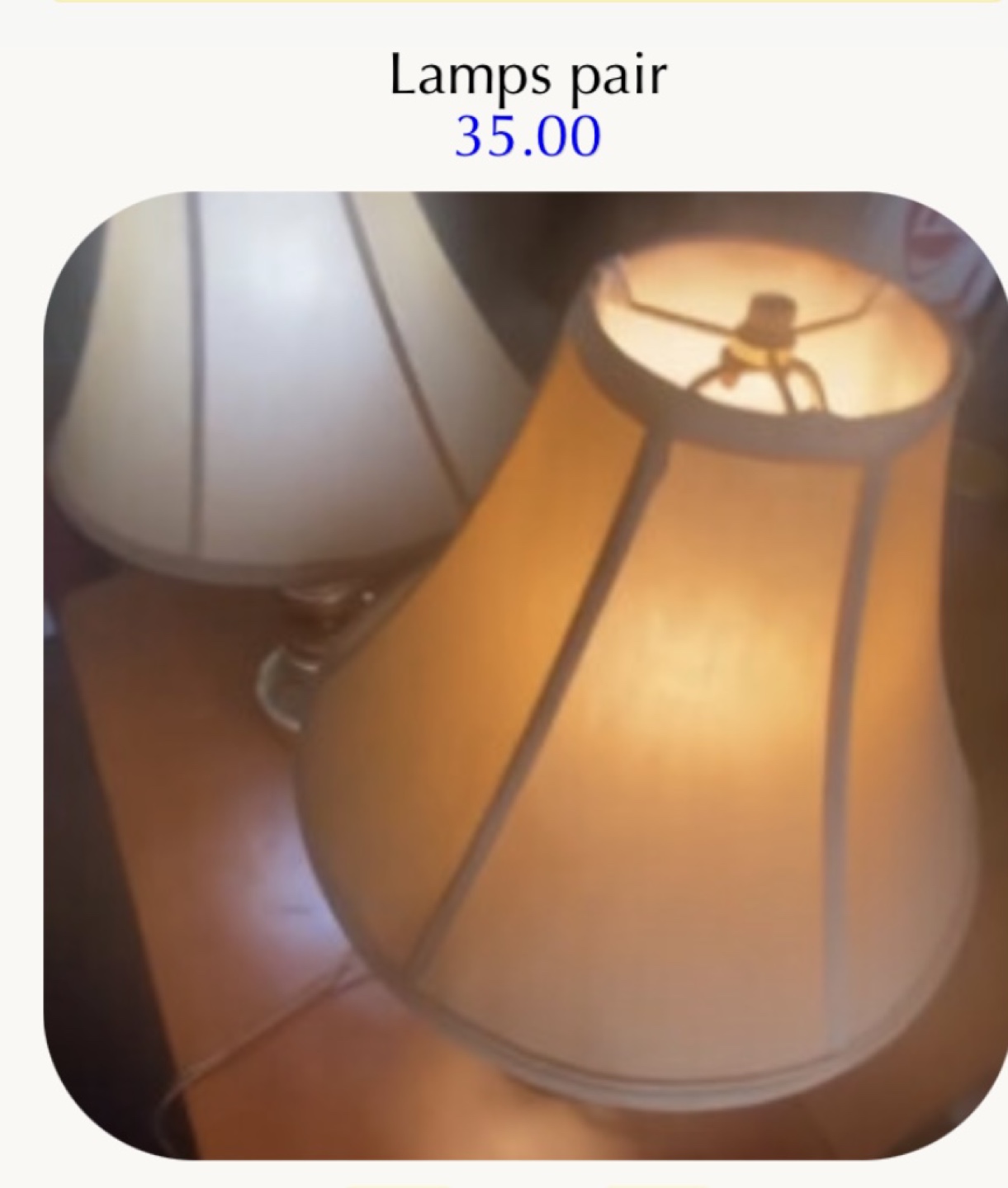 Pair of Table Lamps with Wooden Bases - photo 2