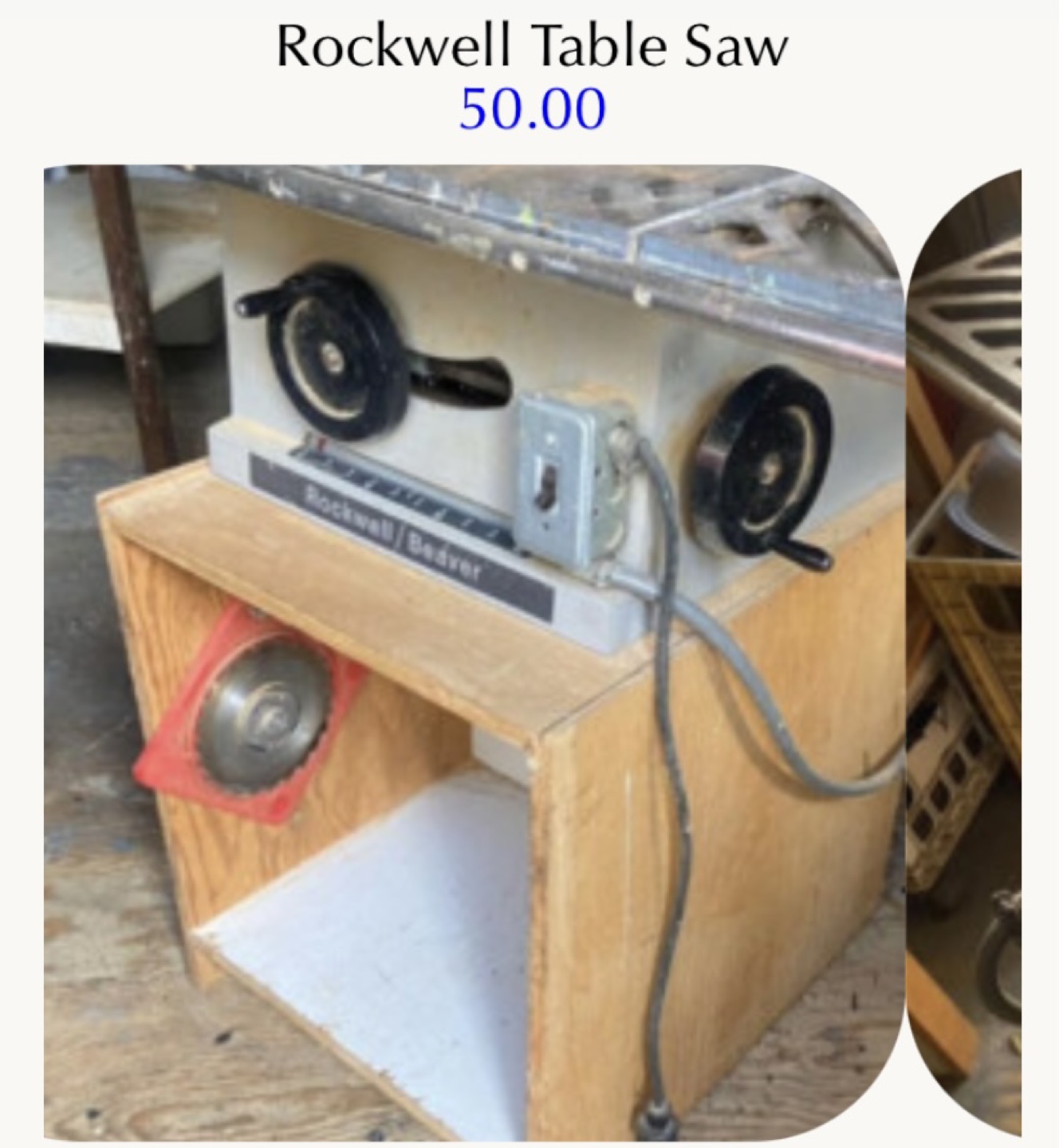 Vintage Rockwell Beaver Table Saw - photo 2