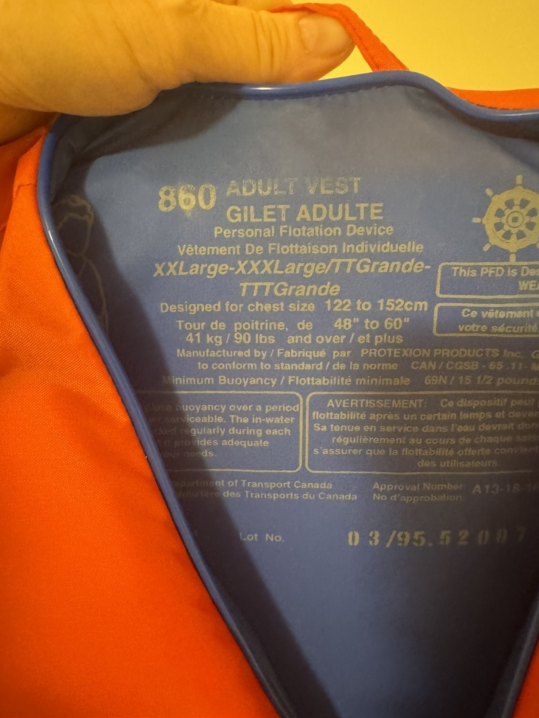 Adult Life Jacket - Size XXL-XXXL - photo 3