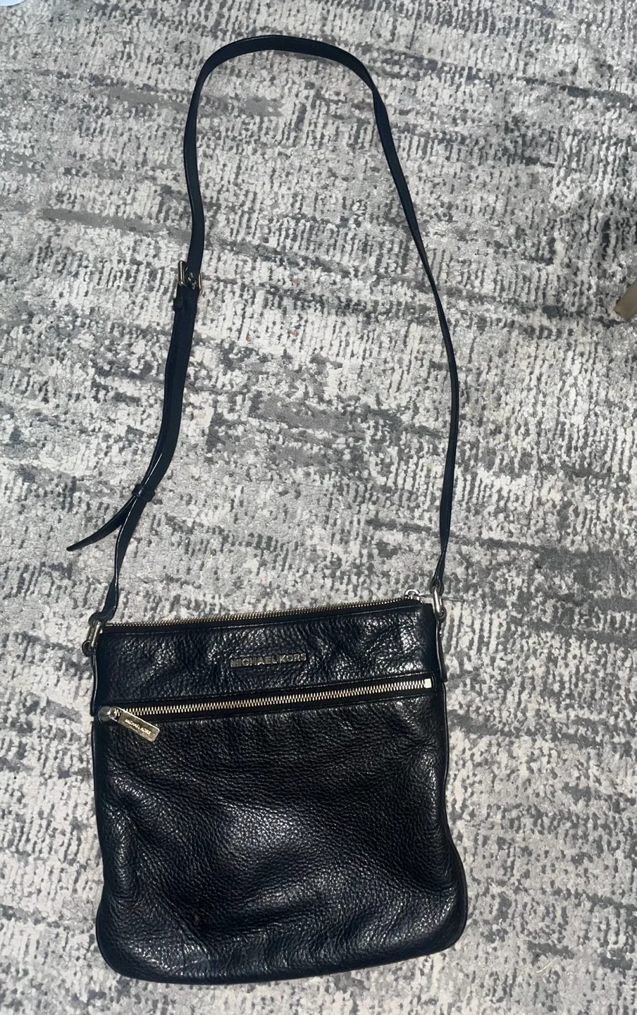 Michael Kors Black Leather Crossbody Bag image indicator(4)