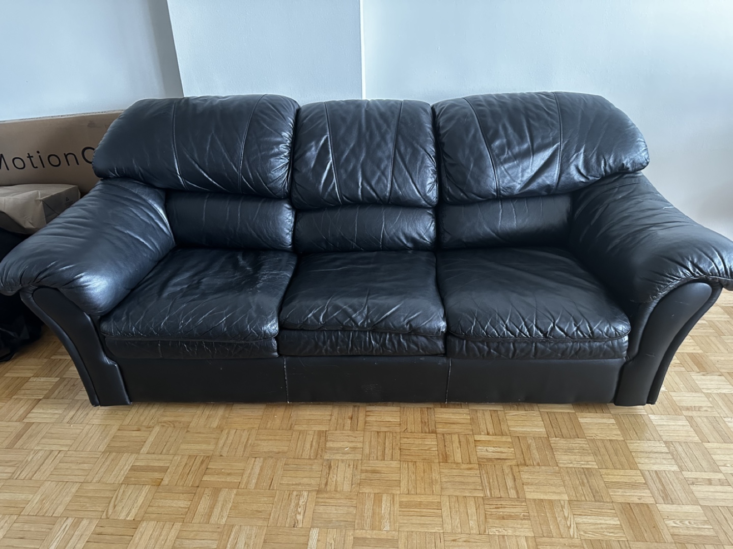 Black Leather Sofa