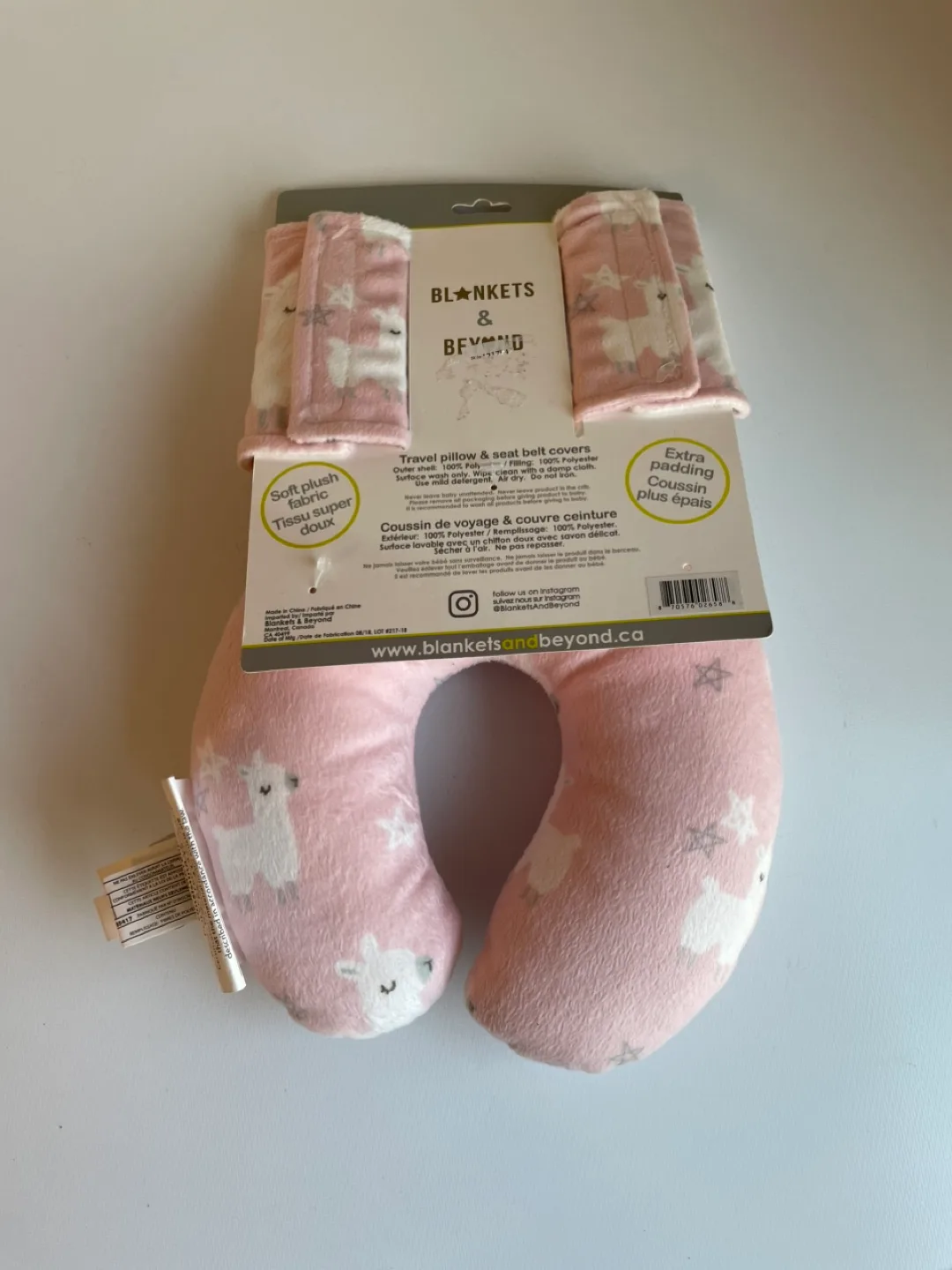 Blankets & Beyond Travel Pillow & Seat Belt Covers Set image indicator(2)