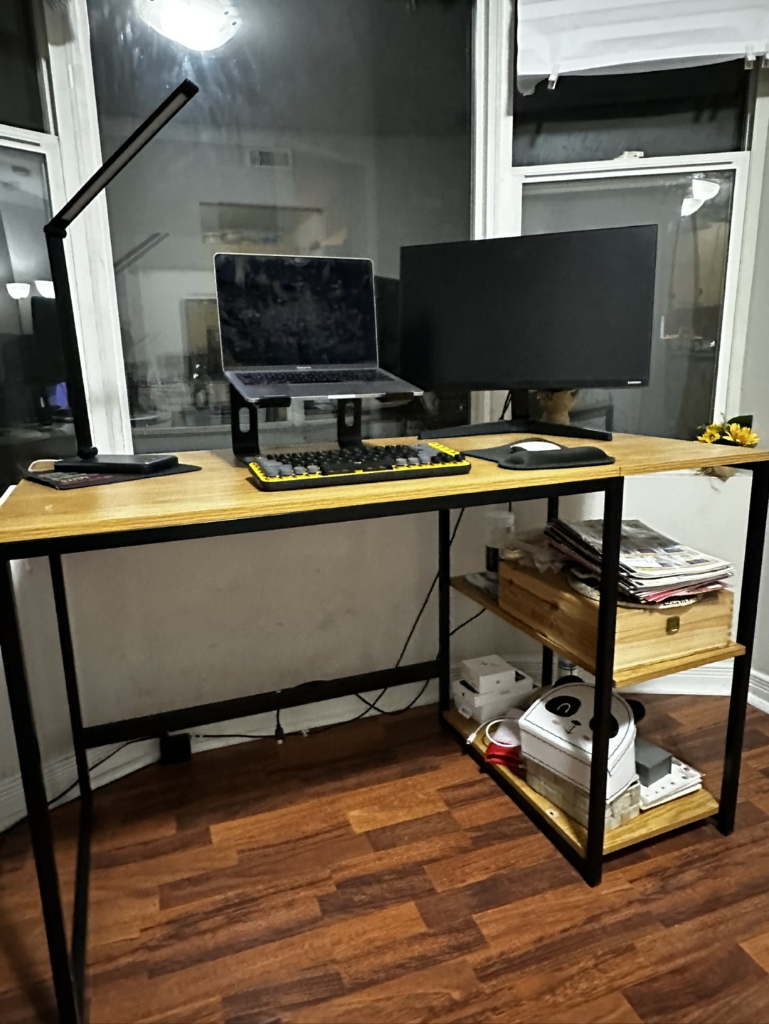 Modern Computer Desk with Storage Shelves - photo 5