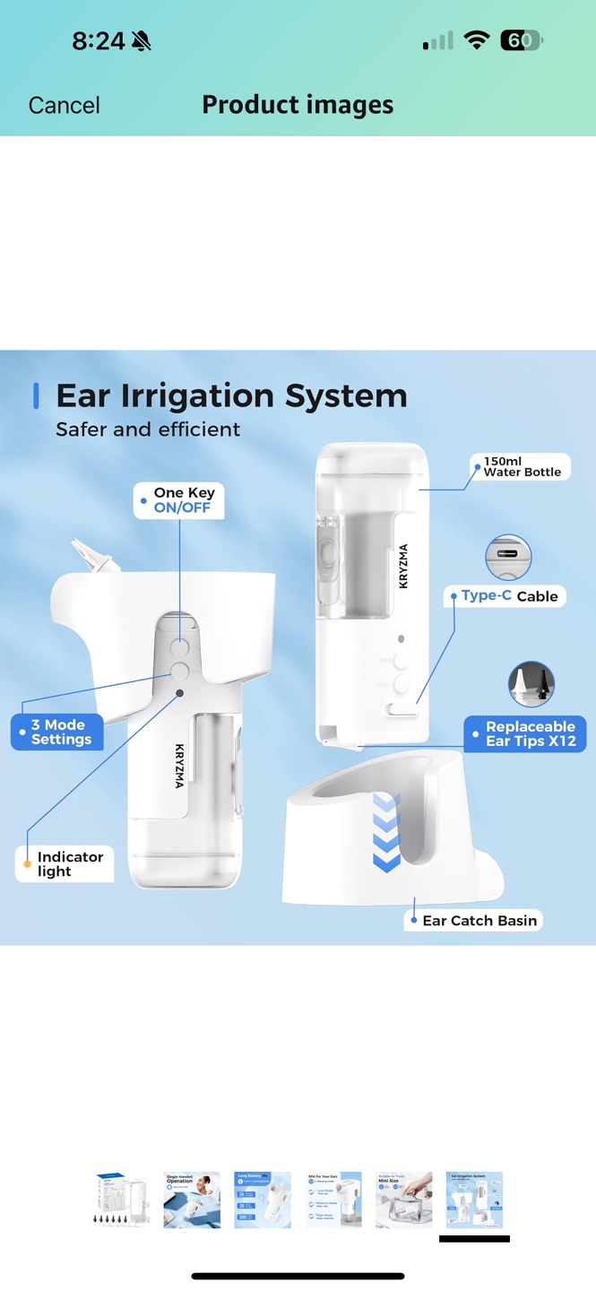 Kryzma Powered Ear Cleaner Irrigation System - photo 3