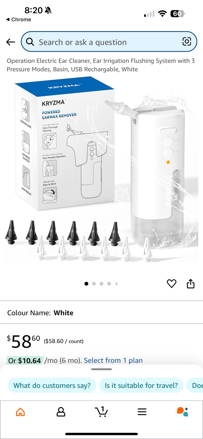 Kryzma Powered Ear Cleaner Irrigation System