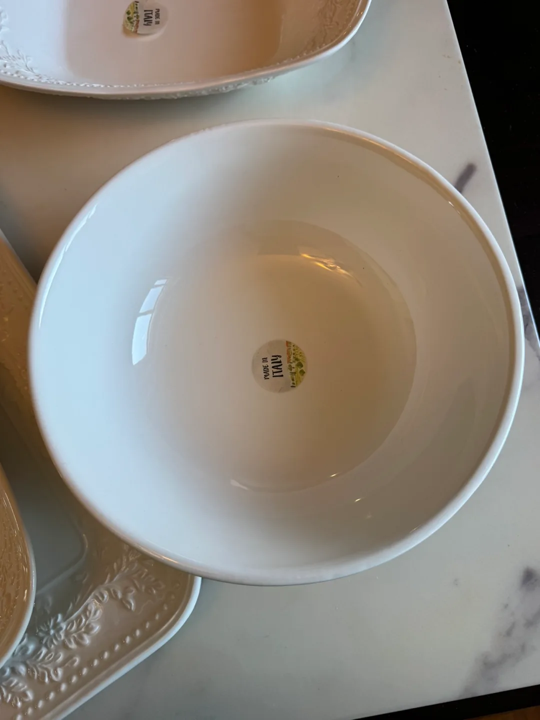 NEW Elegant 6pc Cream Serving  Set - Made in Italy image indicator(5)