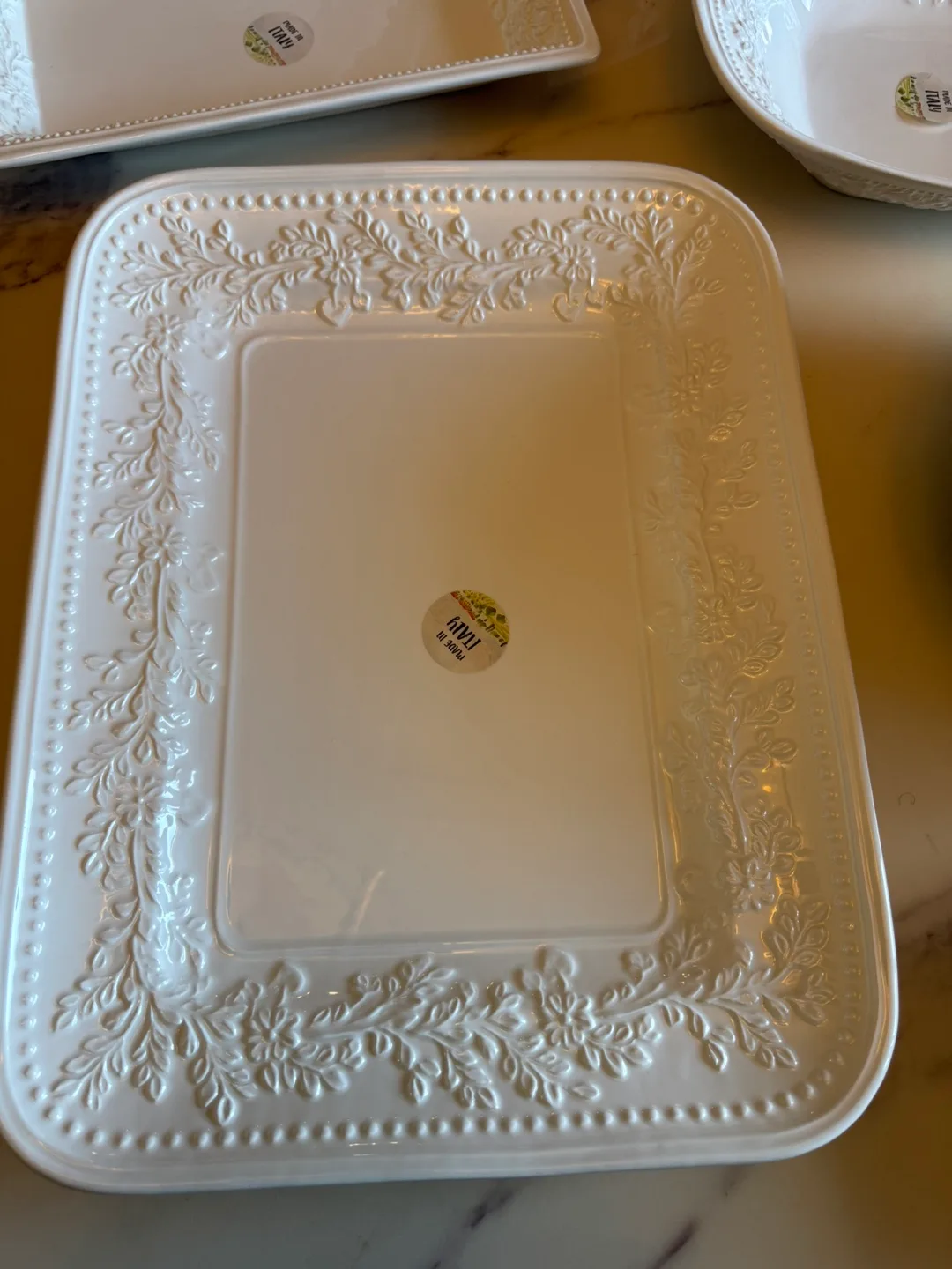 NEW Elegant 6pc Cream Serving  Set - Made in Italy image indicator(3)