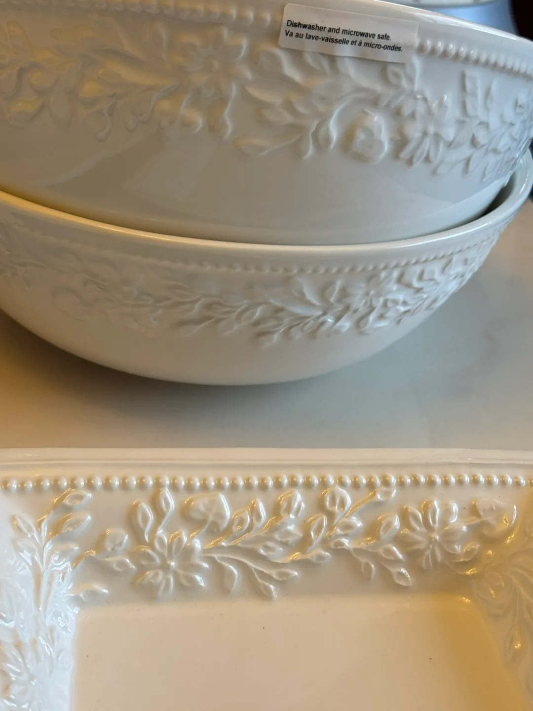 NEW Elegant 6pc Cream Serving  Set - Made in Italy image indicator(4)