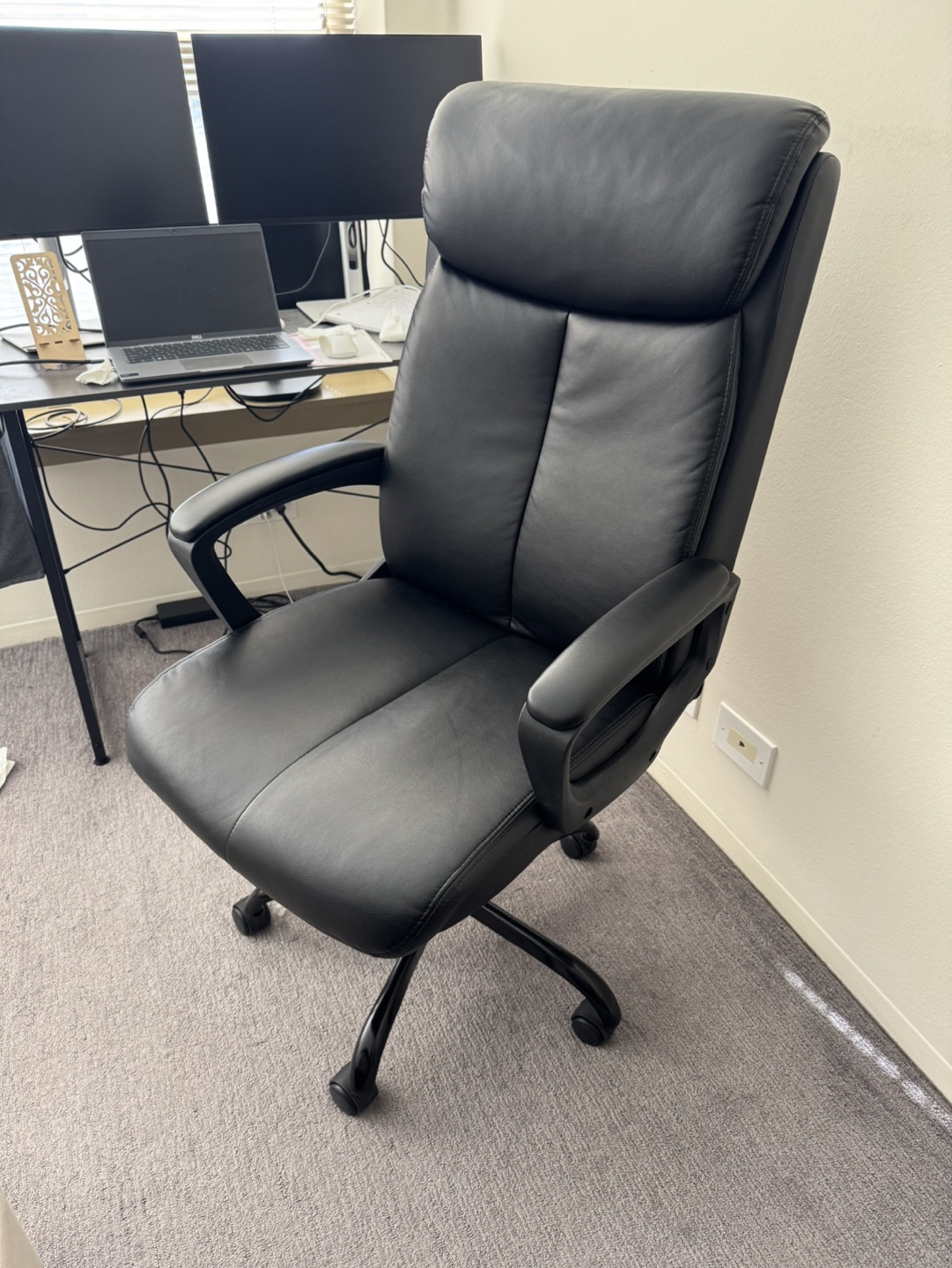 Black Leather Executive Office Chair
