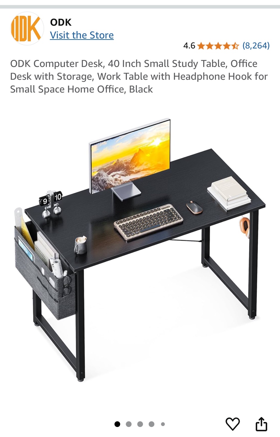 ODK 40 Inch Computer Desk with Storage