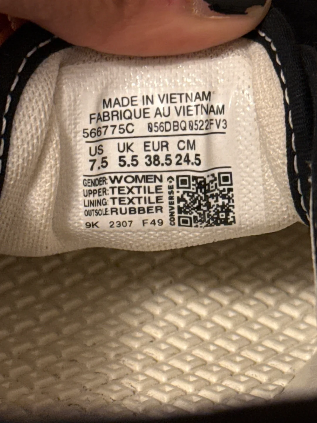 Converse All Star Womens Slip On Sneakers - Size 7.5 image indicator(4)