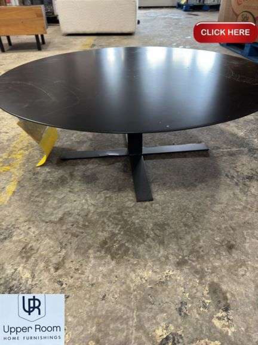Round Black Coffee Table
