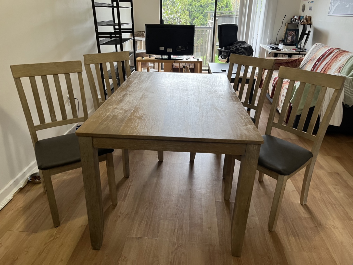 Dining Table Set with Four Chairs