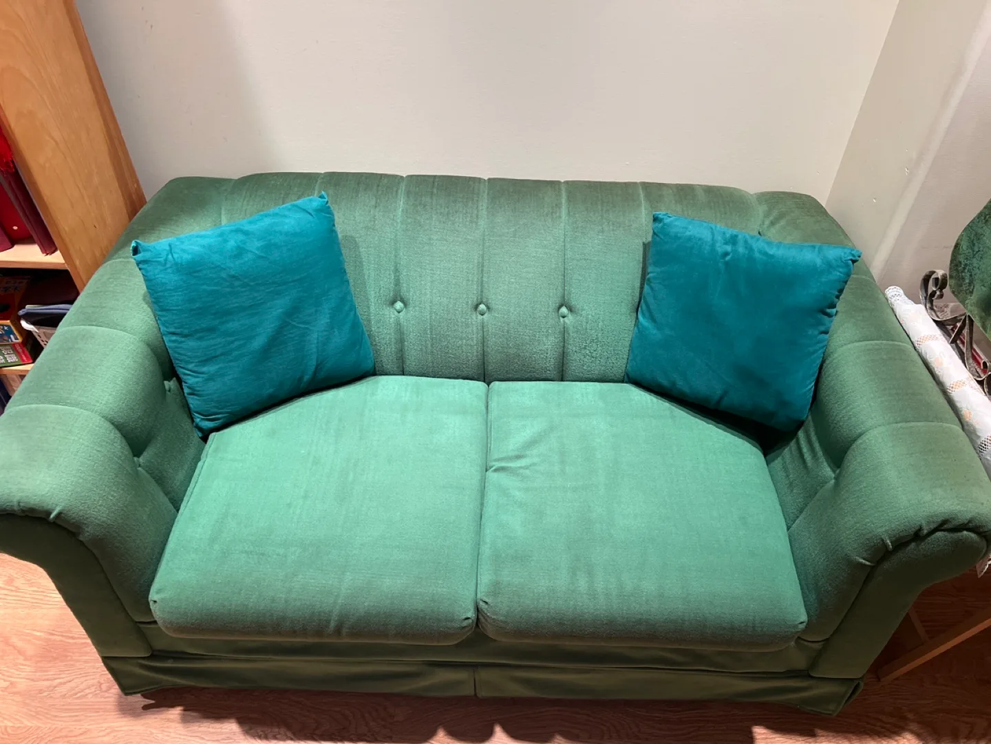 Emerald Green Loveseat Sofa image indicator(2)