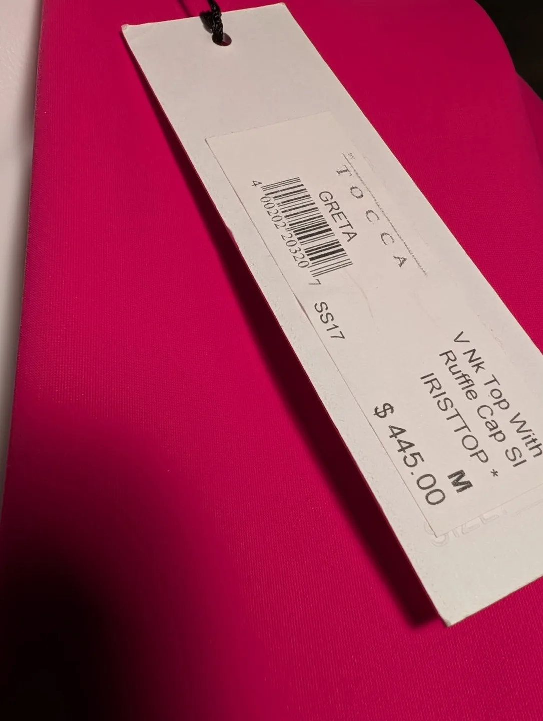 TOCCA Greta Ruffle Cap Sleeve V-Neck Top image indicator(3)