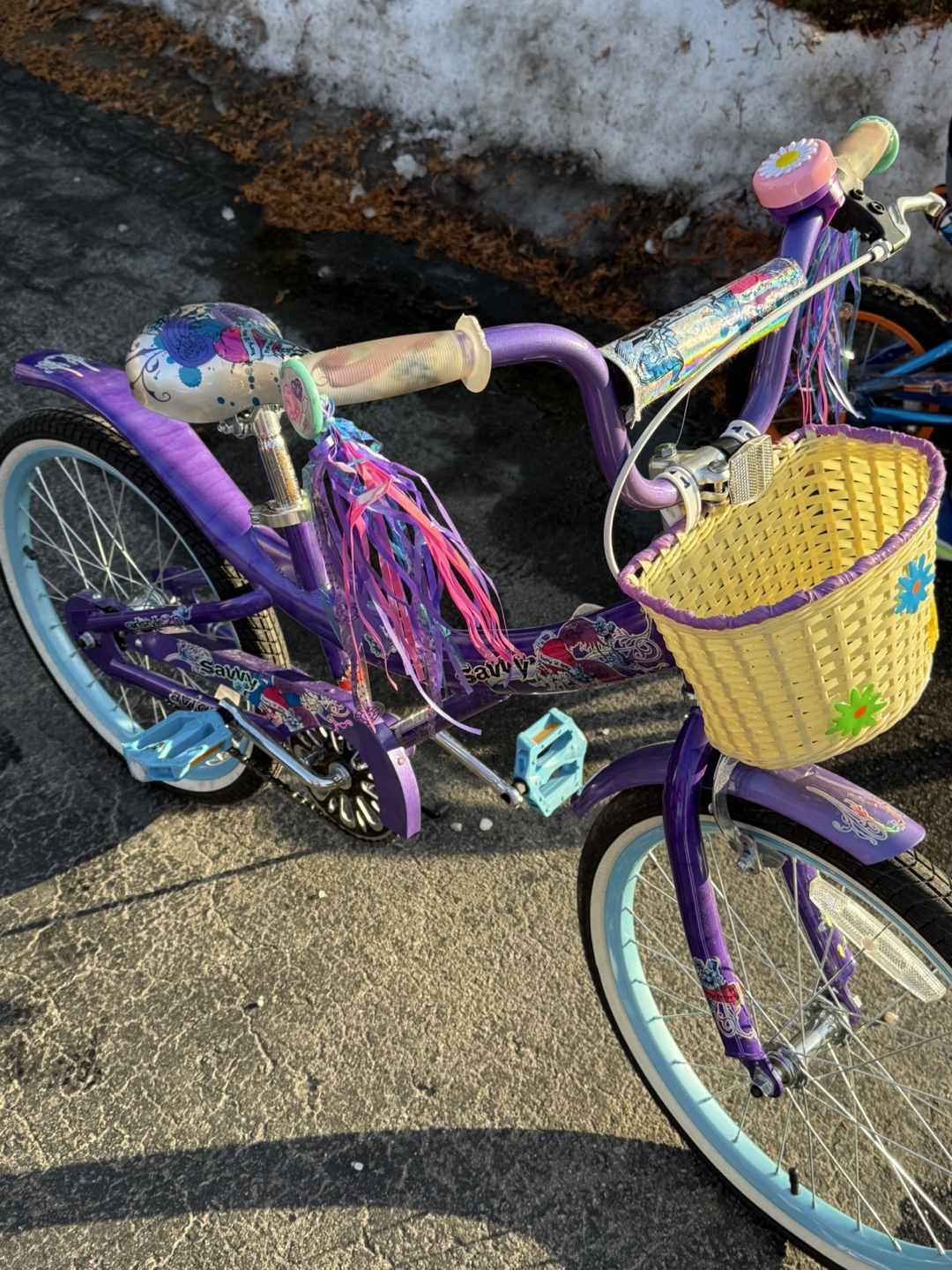 Girls' Purple Savvy Bicycle with Basket - photo 3