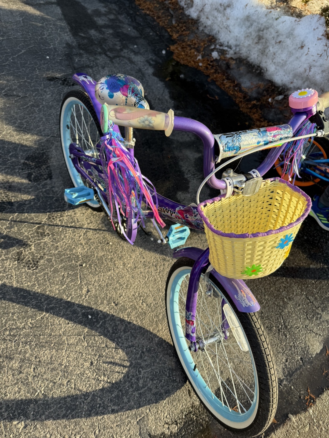 Girls' Purple Savvy Bicycle with Basket - photo 2