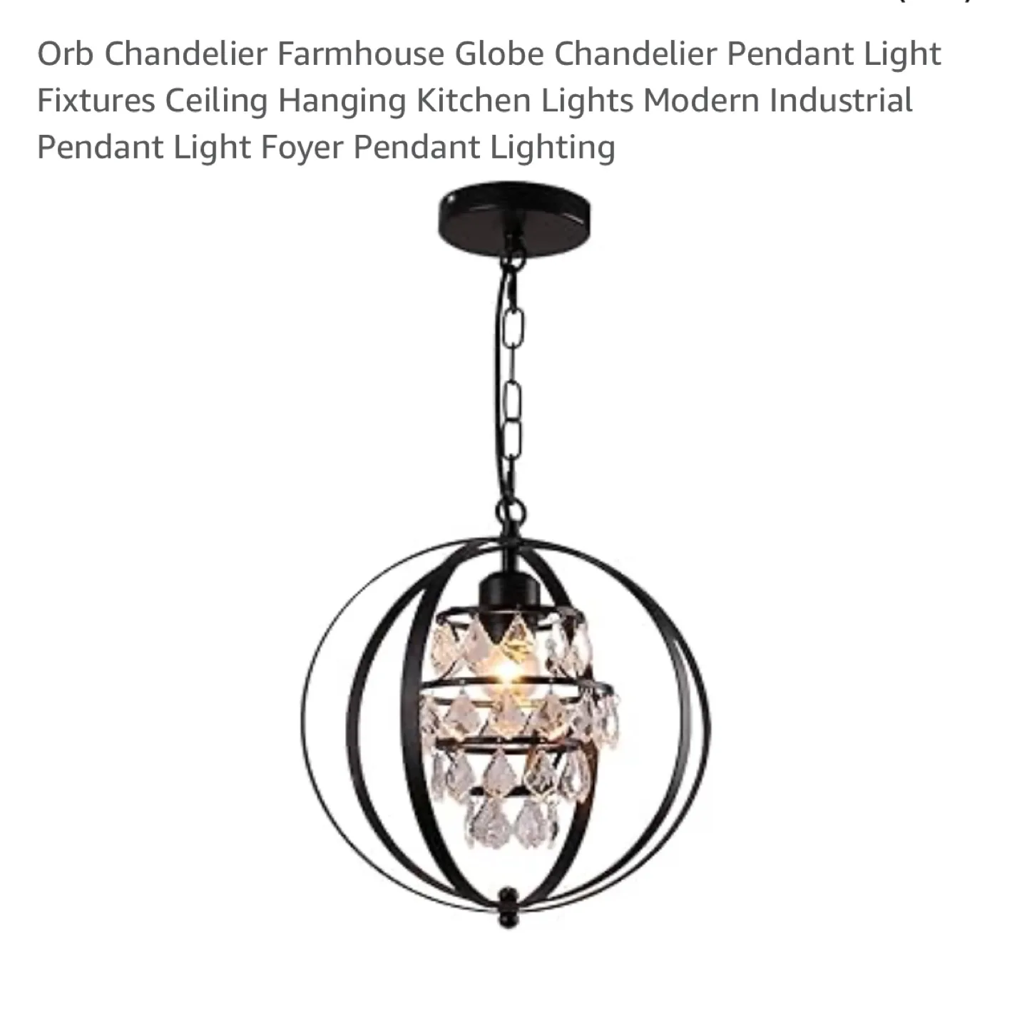 Black Orb Chandelier Pendant Light Fixture image indicator(4)