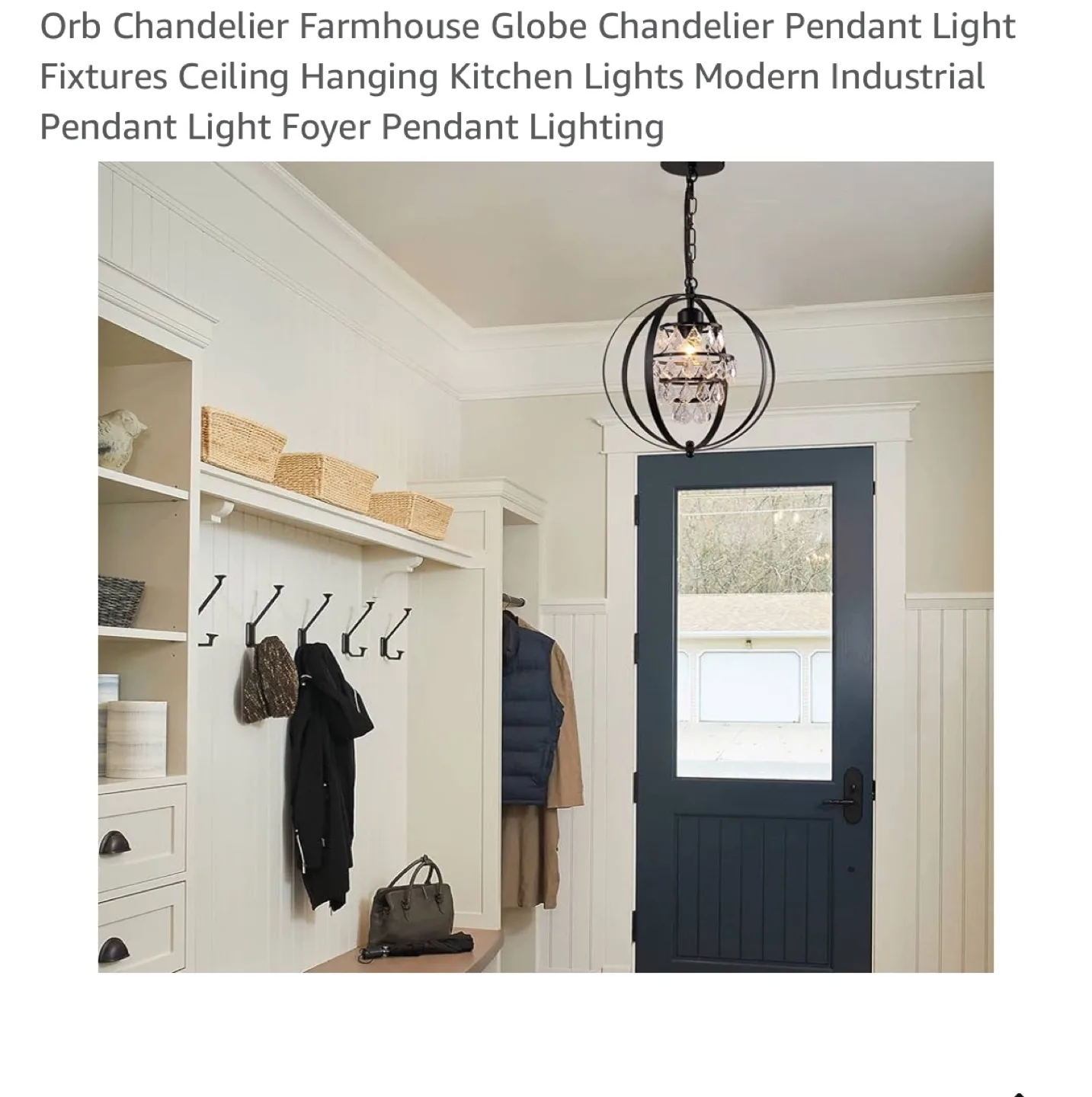 Black Orb Chandelier Pendant Light Fixture image indicator(3)