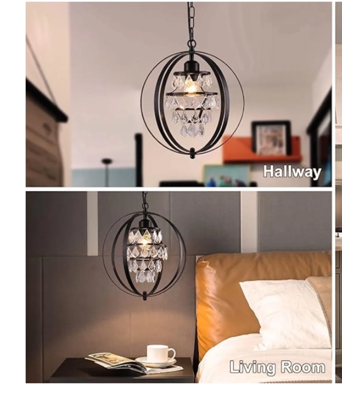 Black Orb Chandelier Pendant Light Fixture image indicator(7)