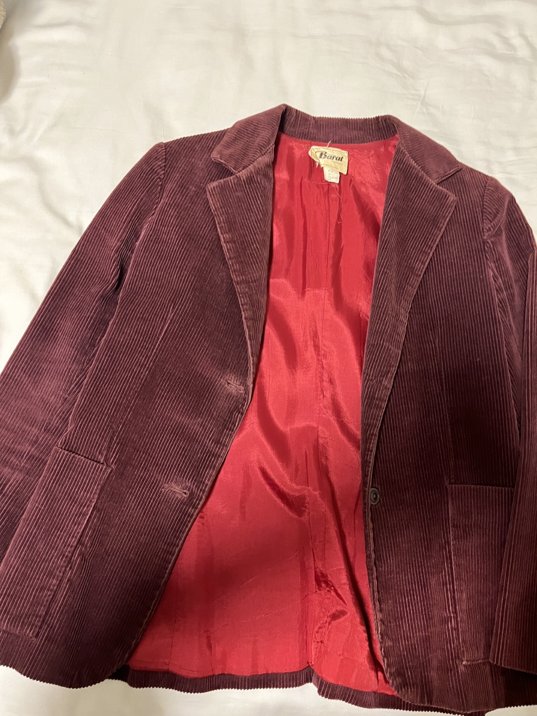 Vintage Barat Fashions Corduroy Blazer