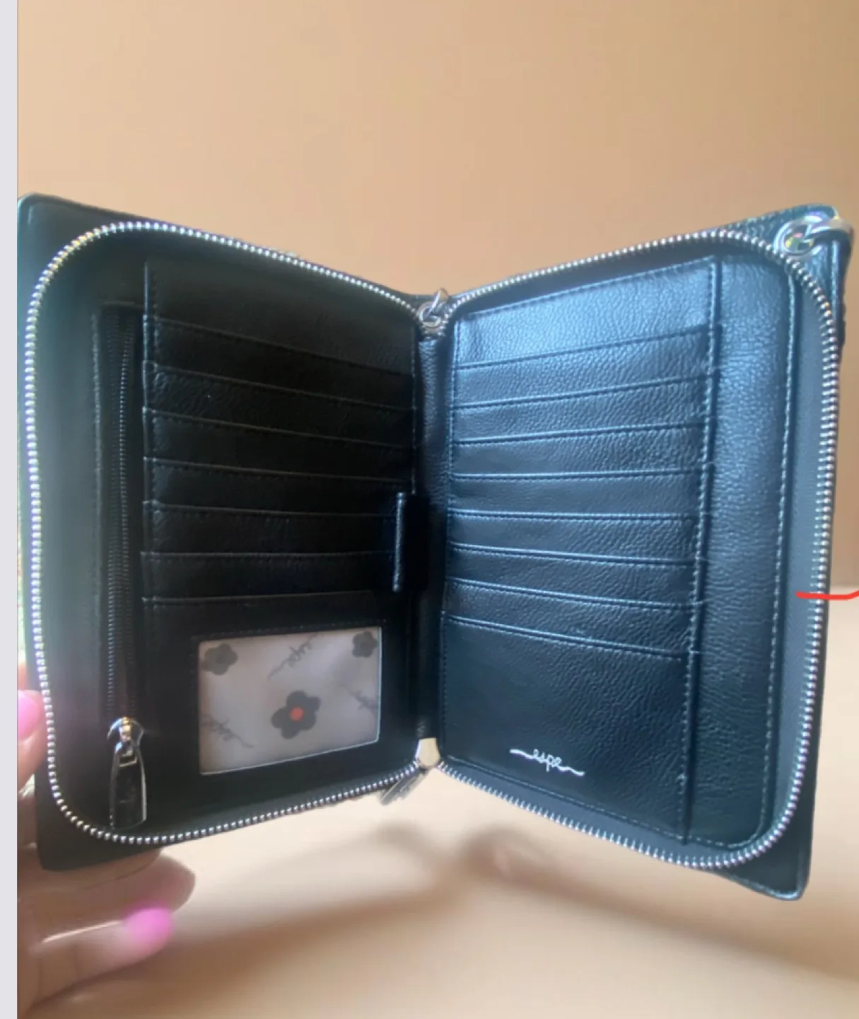 ESPE Black Floral Crossbody Wallet image indicator(3)