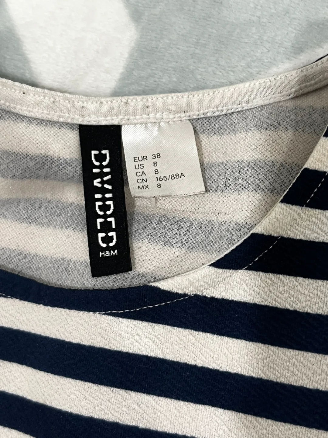 H&M Divided Striped Fit and Flare Dress Size 8 image indicator(2)