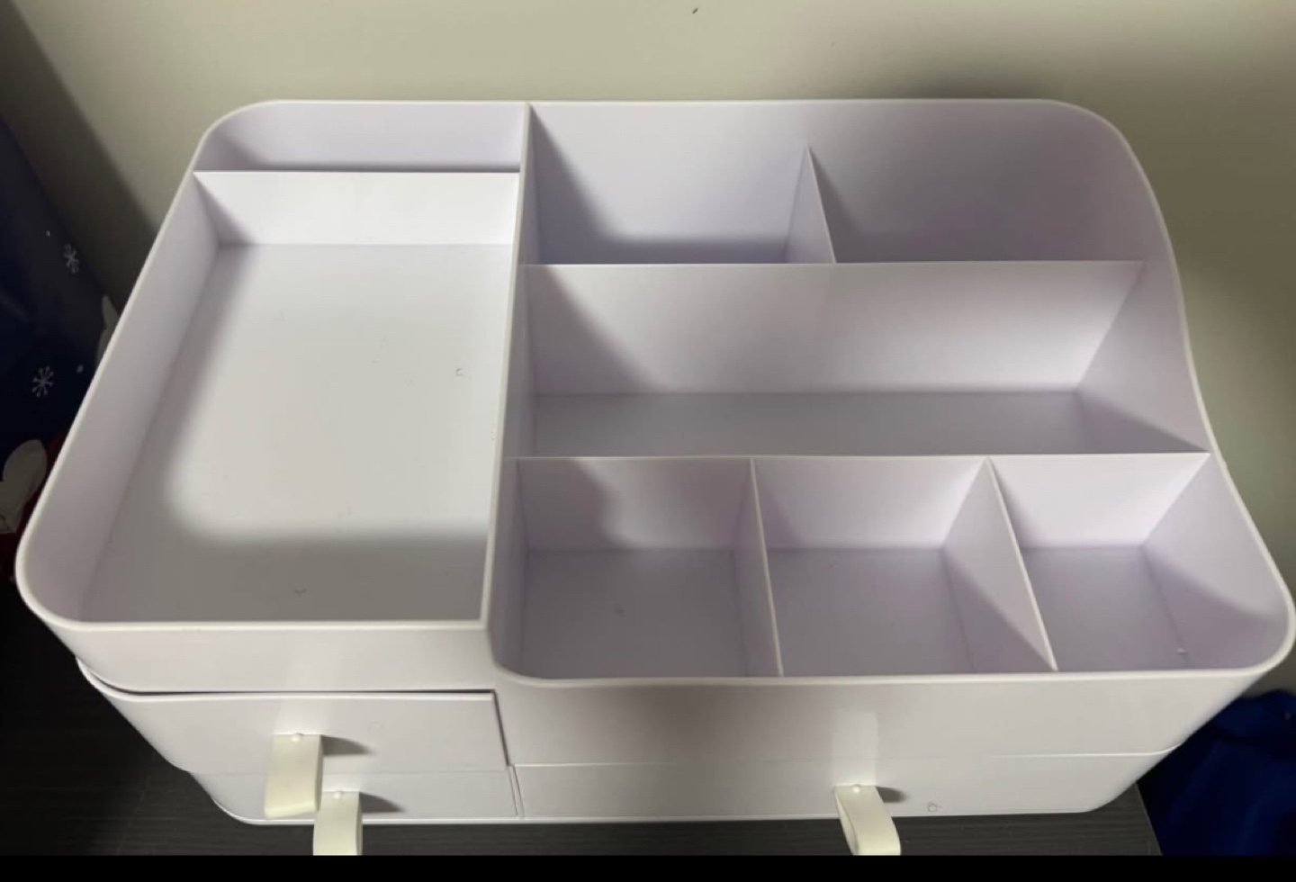 White Plastic Makeup Organiser with Drawers - photo 2