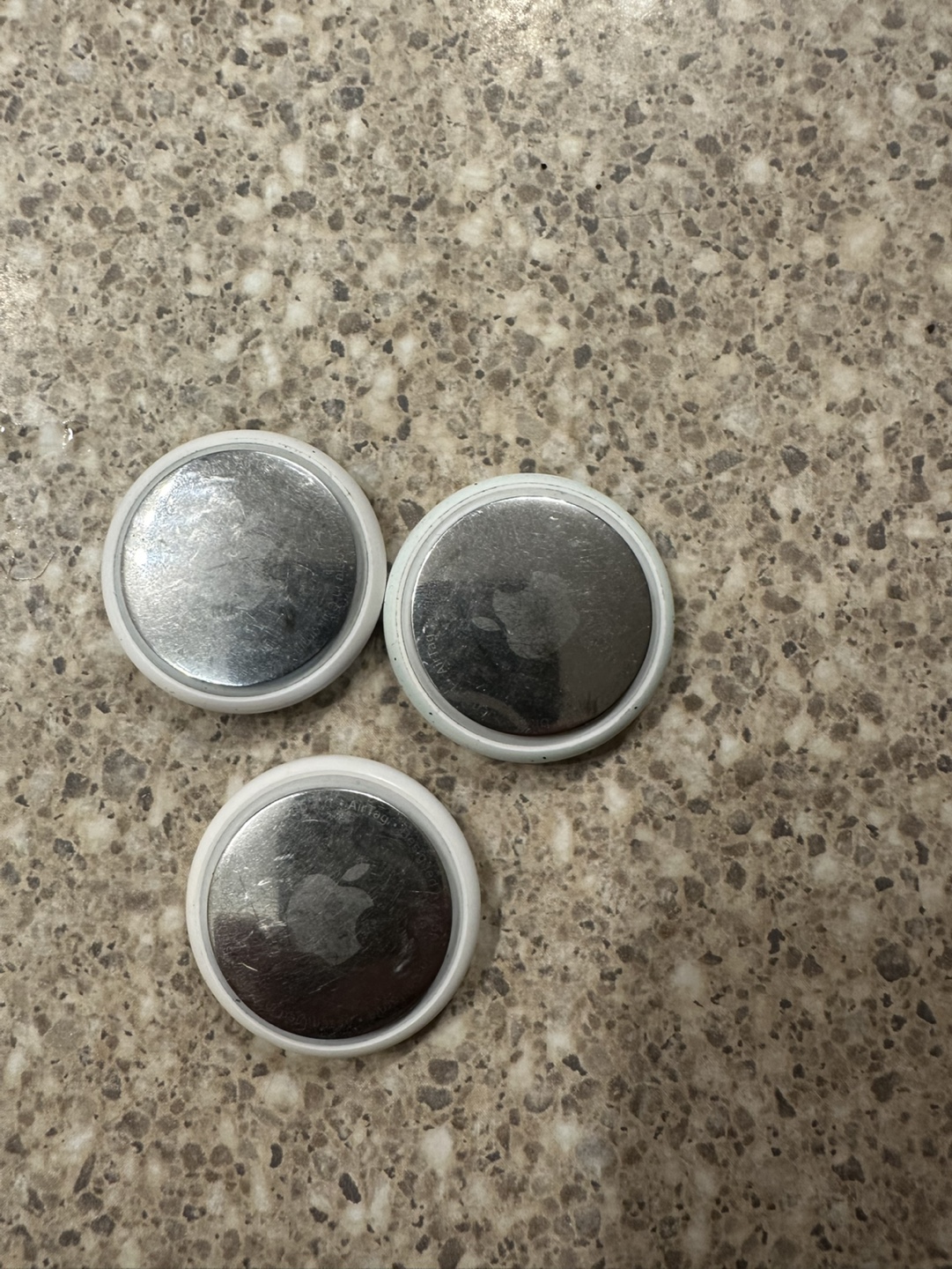 Three Apple AirTags + Two Silicone Keychain Holders